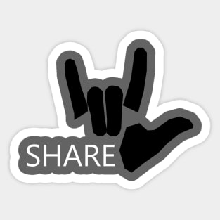 Share Love - Sign Language - Motivation Sticker